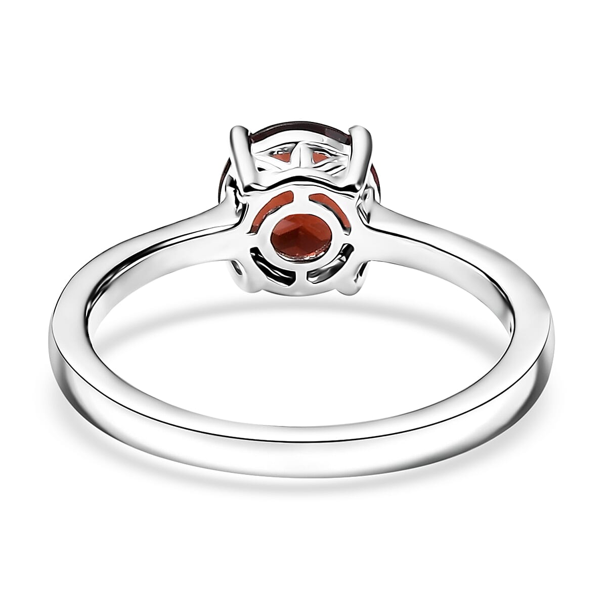 D'Joy Mozambique Garnet 1.50 ctw Solitaire Ring in Rhodium Over Sterling Silver (Size 5.0) image number 4