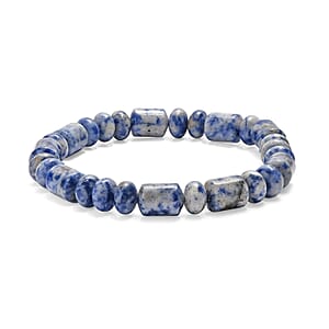 Sodalite 100.00 ctw Beaded Stretch Bracelet