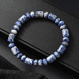 Sodalite 100.00 ctw Beaded Stretch Bracelet