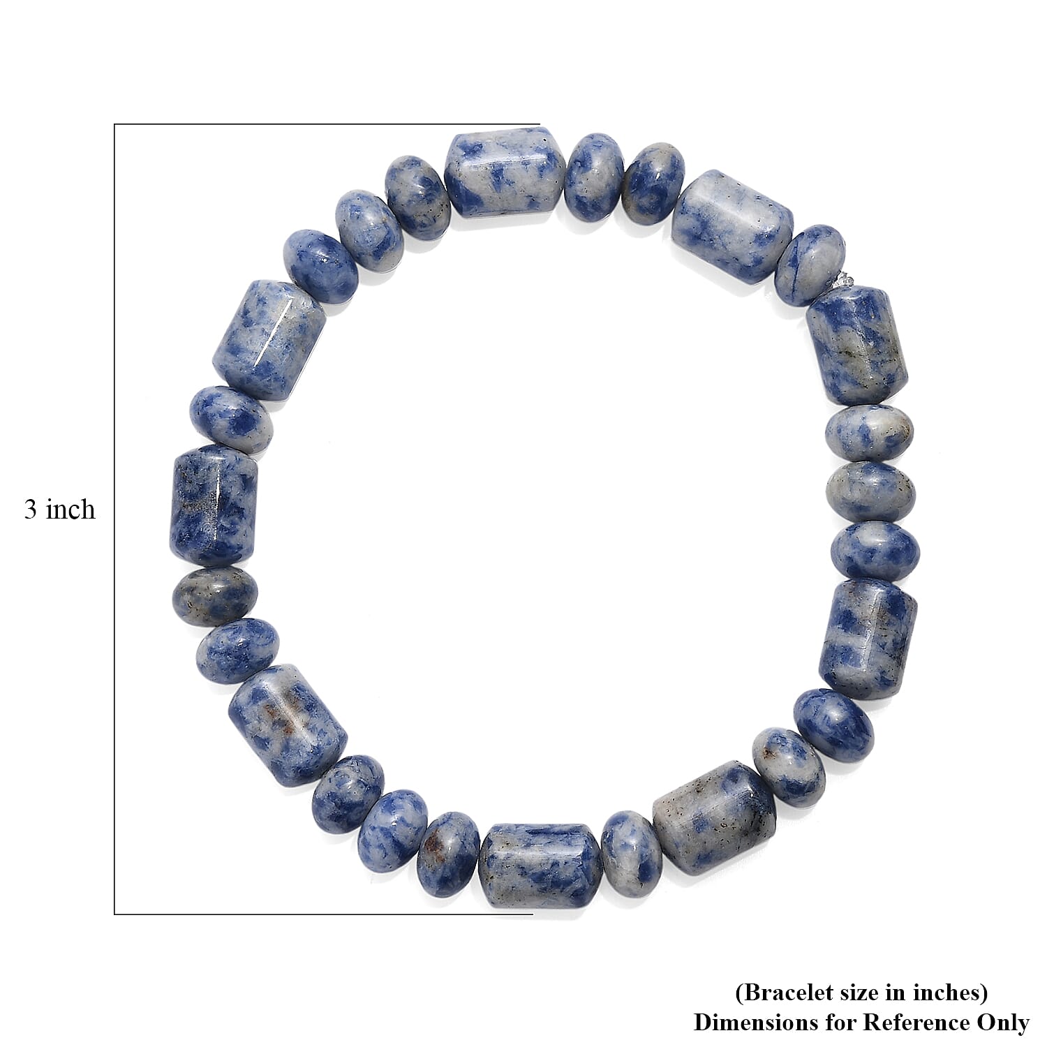 Sodalite 100.00 ctw Beaded Stretch Bracelet