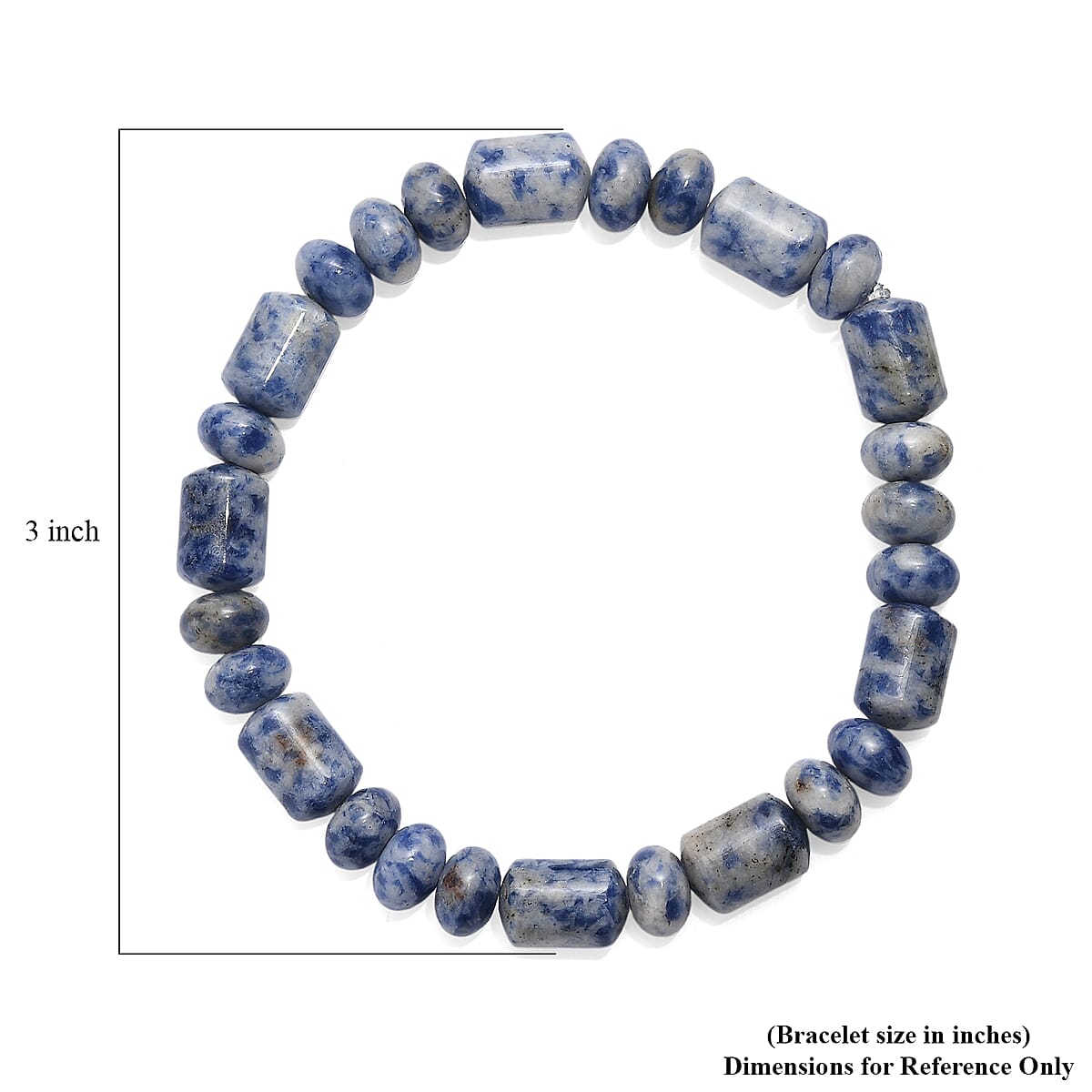 Sodalite 100.00 ctw Beaded Stretch Bracelet image number 4