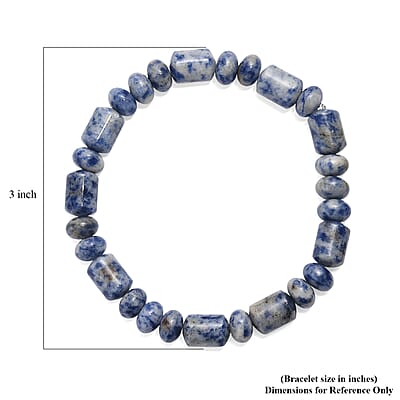 Sodalite 100.00 ctw Beaded Stretch Bracelet