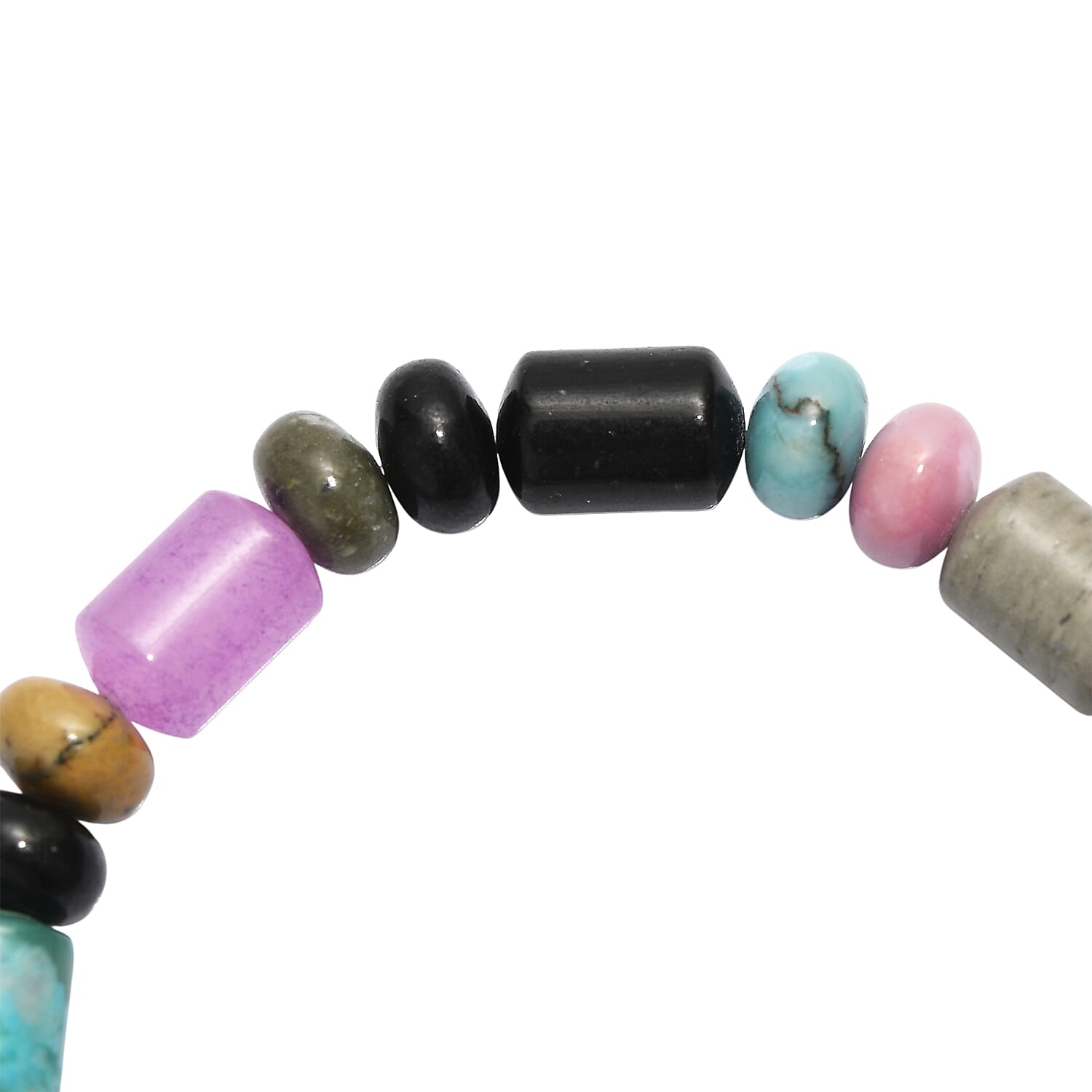 Multi Jasper 100.00 ctw Beaded Stretch Bracelet