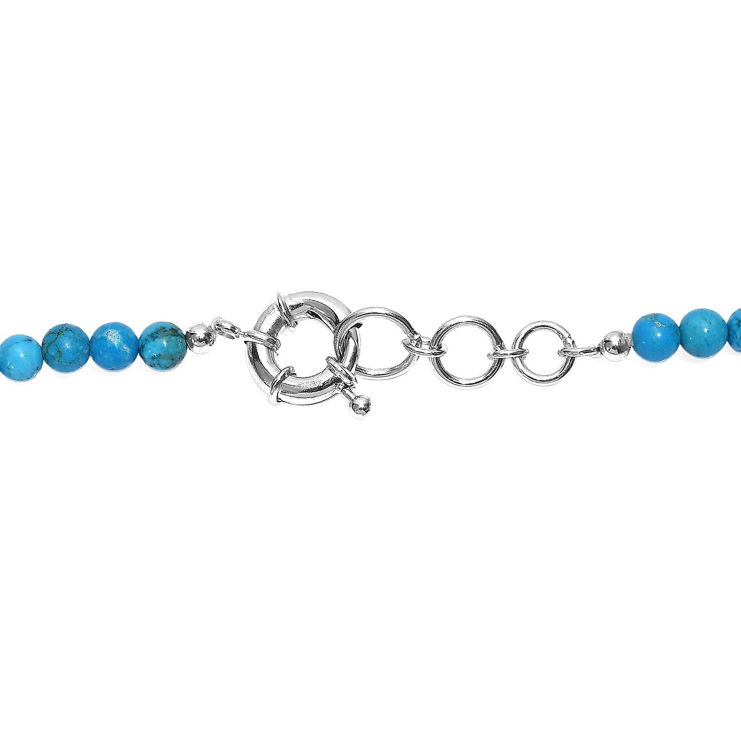 Magnesite Fancy Beaded Necklace in Platinum Bond 485.00 ctw (20 Inches)