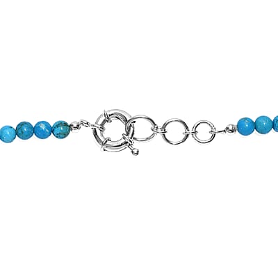Magnesite Fancy Beaded Necklace in Platinum Bond 485.00 ctw (20 Inches)