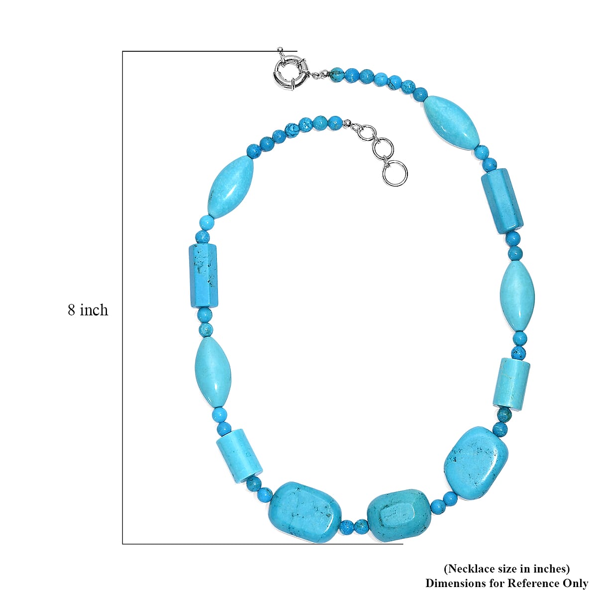Magnesite 485.00 ctw Fancy Beaded Necklace in Platinum Bond 20 Inches image number 5