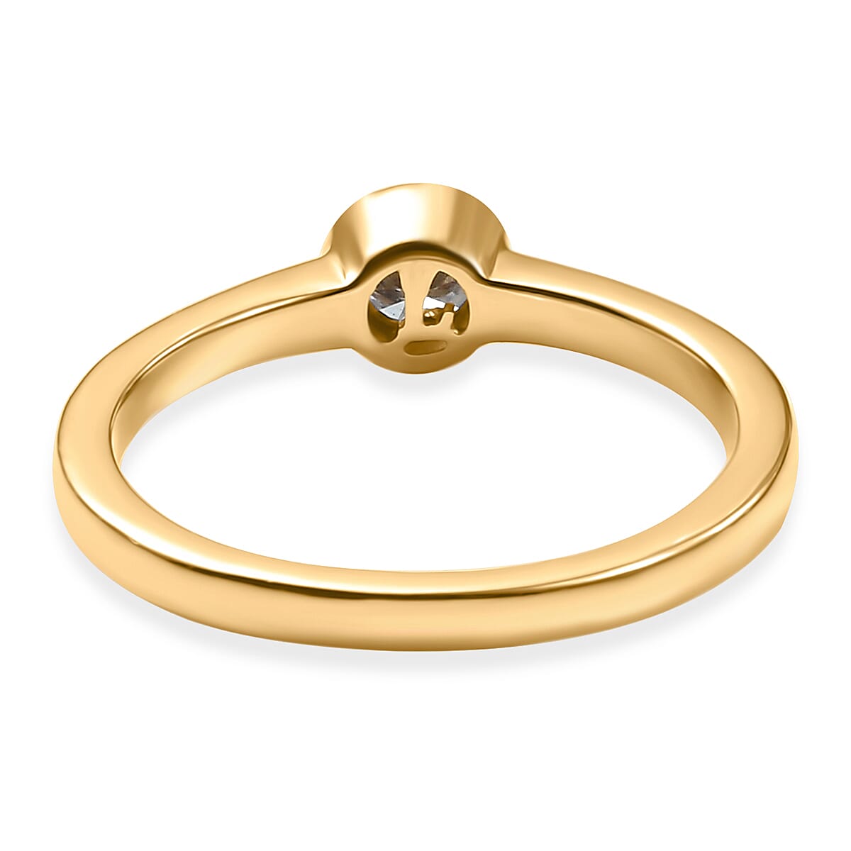 Luxuriant Lab Grown Diamond G-H SI 0.25 ctw Solitaire Ring in 18K Vermeil Yellow Gold Over Sterling Silver (Size 6.0) image number 4