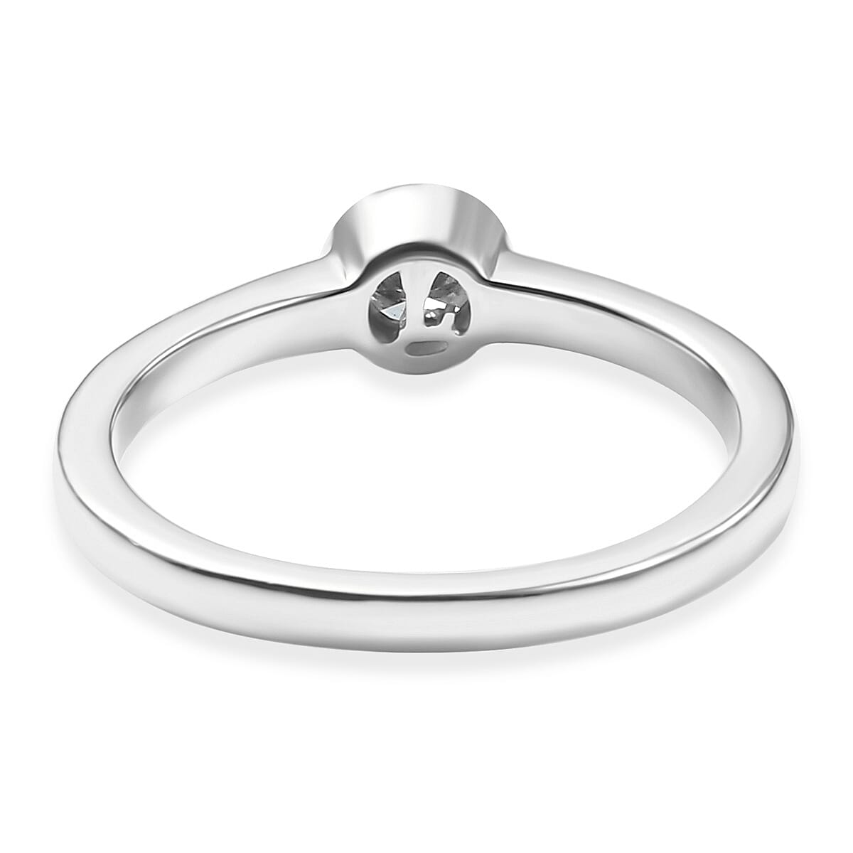 Luxuriant Lab Grown Diamond G-H SI 0.25 ctw Solitaire Ring in Rhodium Over Sterling Silver (Size 8.0) image number 4