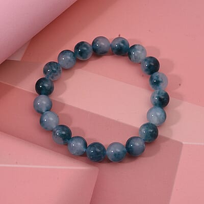 Sugar Agate Beaded 135.95 ctw Stretch Bracelet