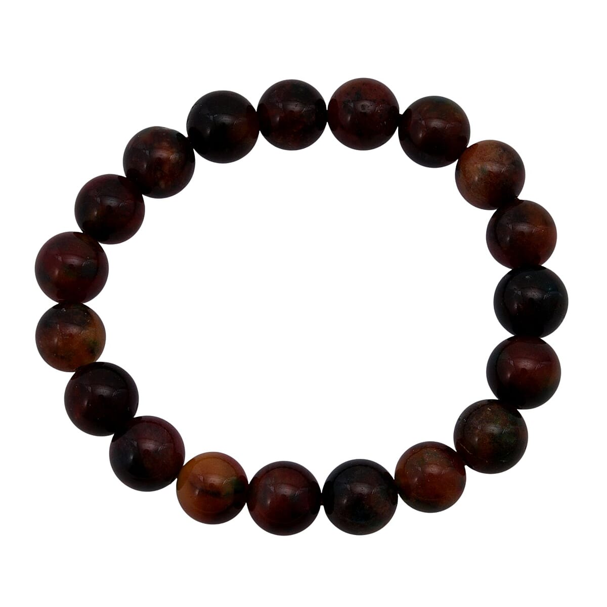 Multi Agate Beaded 134.15 ctw Stretch Bracelet  image number 0