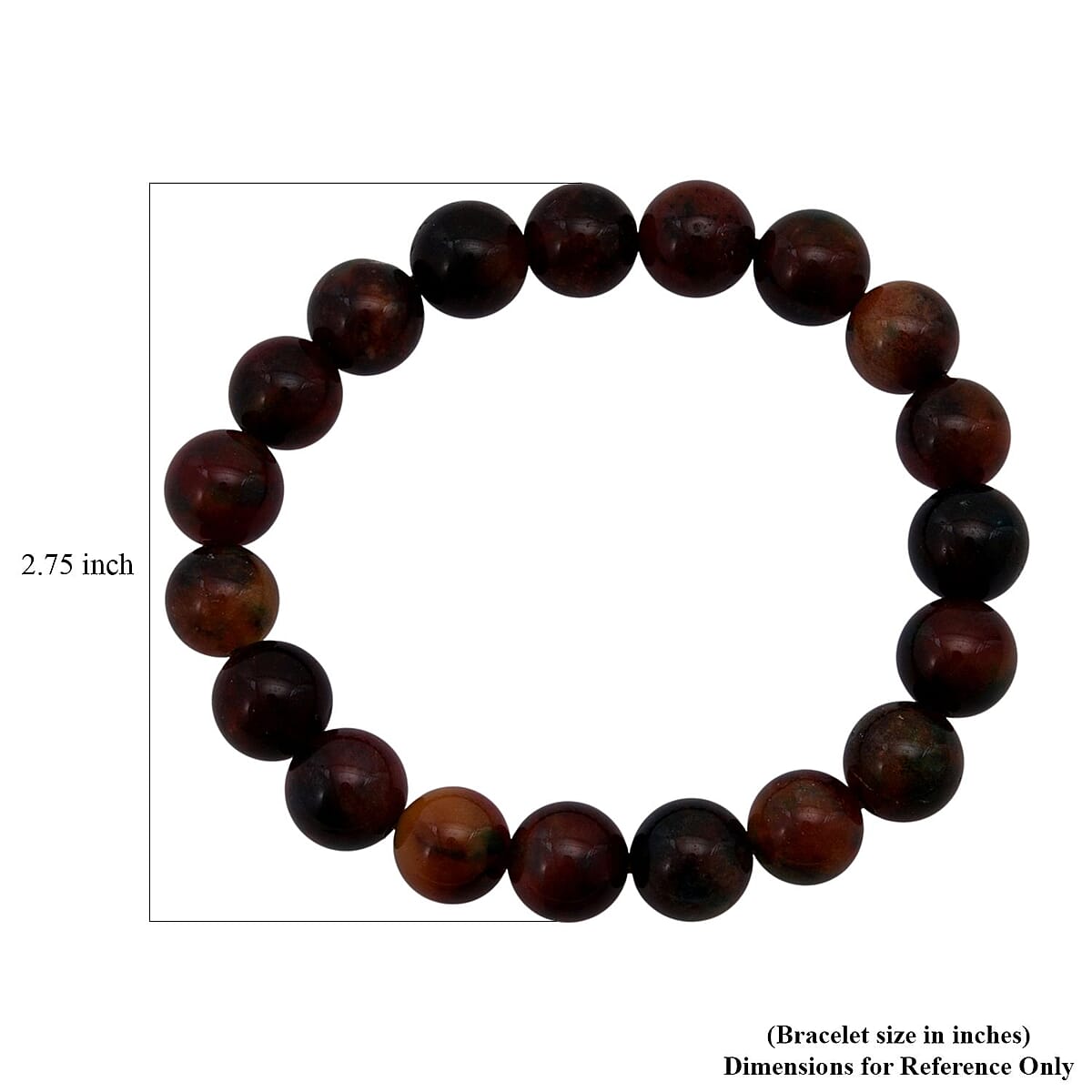 Multi Agate Beaded 134.15 ctw Stretch Bracelet  image number 5