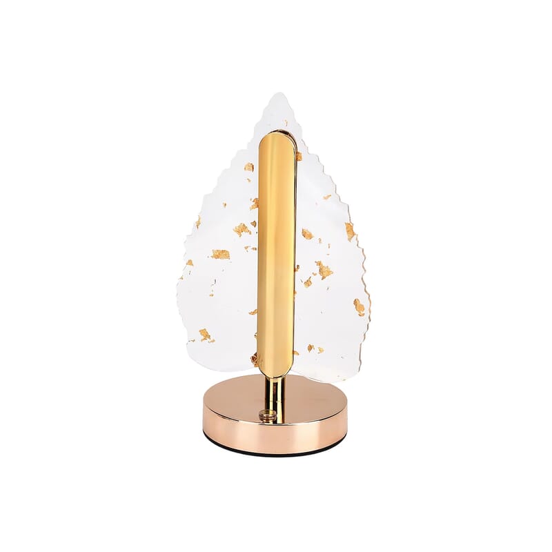 Livmore Golden Acrylic Leaf Design Touch Lamp