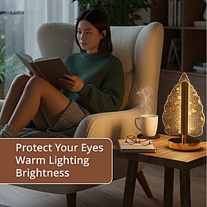 Livmore Golden Acrylic Leaf Design Touch Lamp