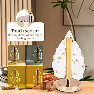 Livmore Golden Acrylic Leaf Design Touch Lamp
