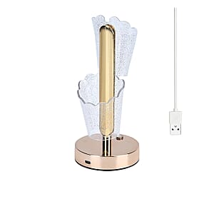 Livmore Golden Acrylic Floral Design Touch Lamp