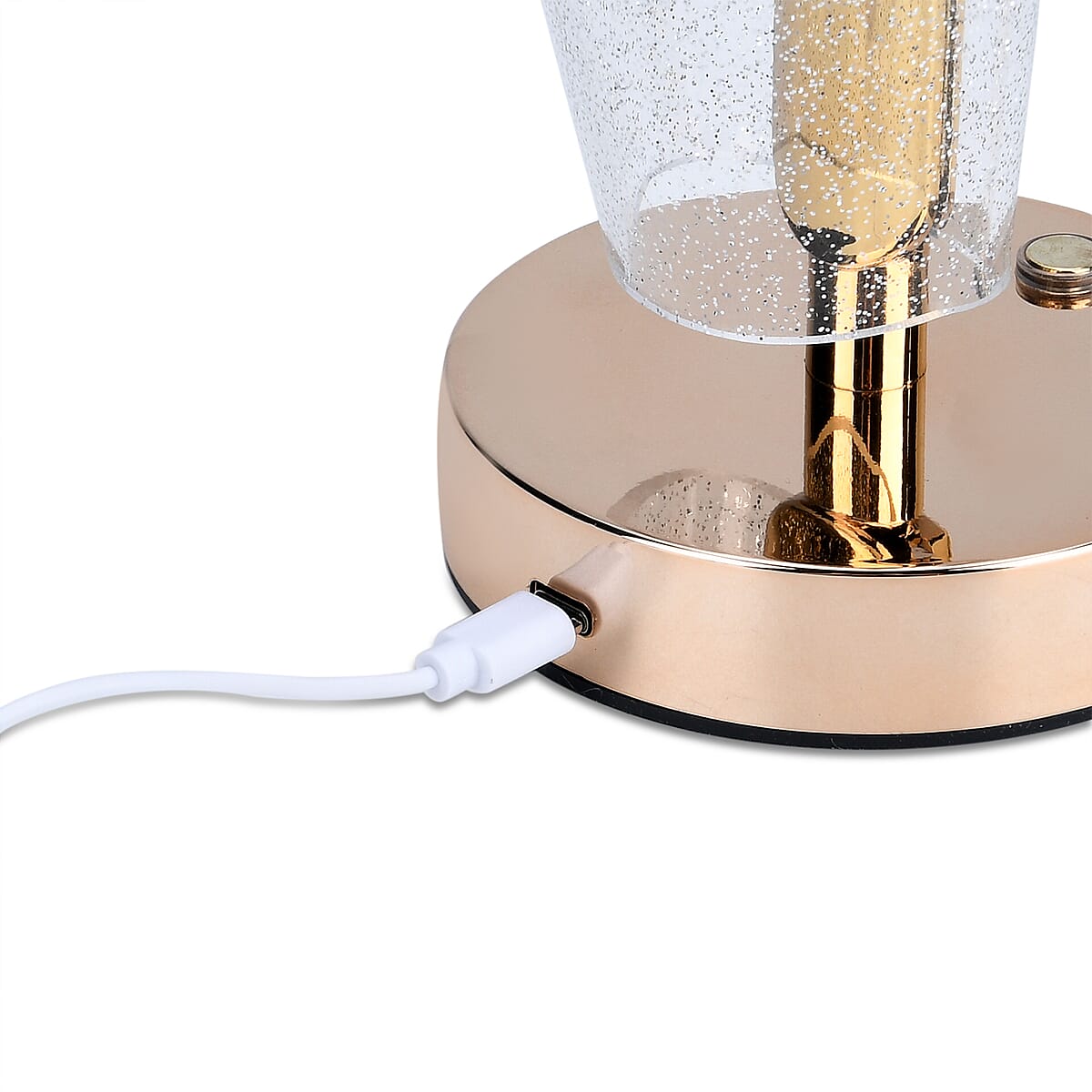 Livmore Golden Acrylic Floral Design Touch Lamp image number 6