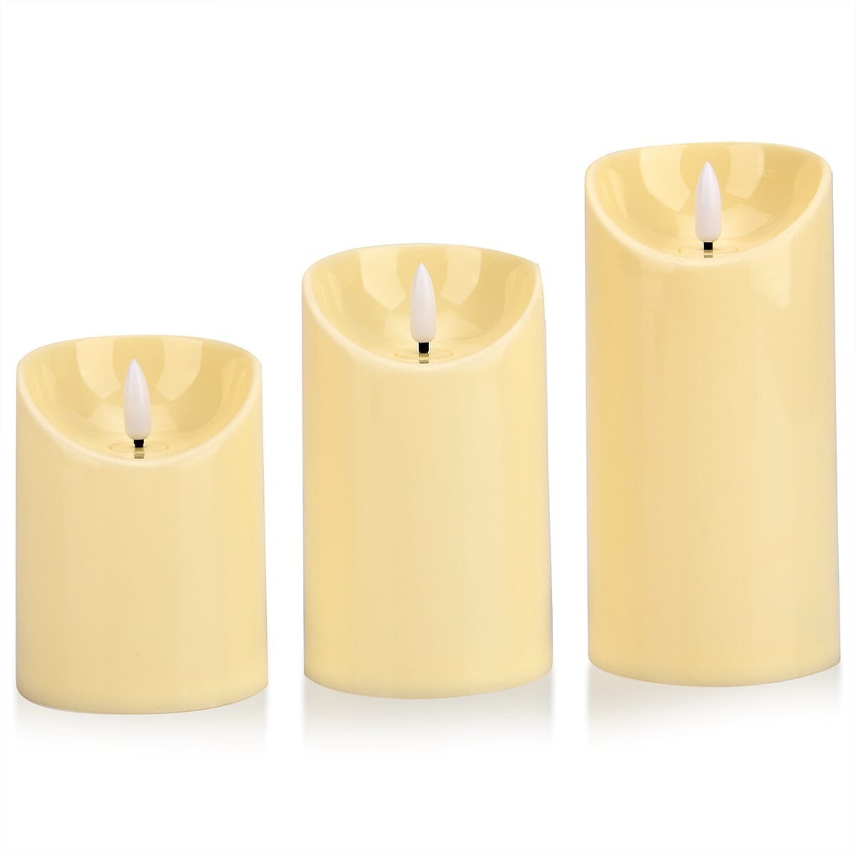 Livmore Ivory 3pcs Set Candle Light (3xAAA Not Included) image number 2