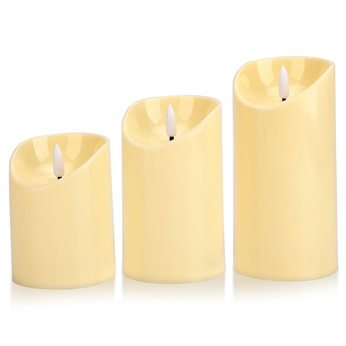 Livmore Ivory 3pcs Set Candle Light (3xAAA Not Included) image number 3