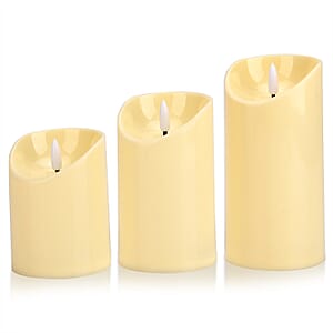 Livmore Ivory 3pcs Set Candle Light (3xAAA Not Included)
