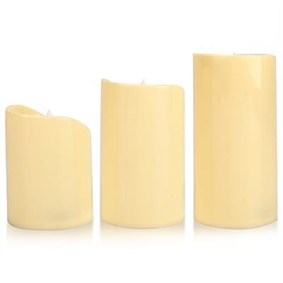 Livmore Ivory 3pcs Set Candle Light (3xAAA Not Included)