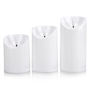 Livmore White 3pcs Set Candle Light (3xAAA Not Included)