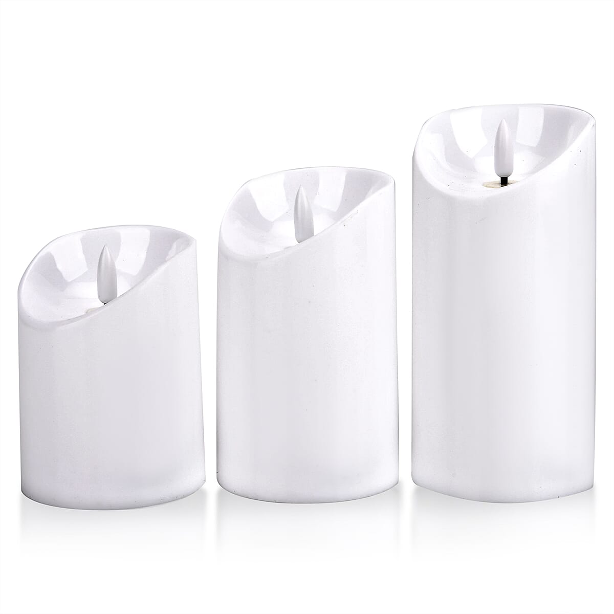 Livmore White 3pcs Set Candle Light (3xAAA Not Included) image number 3