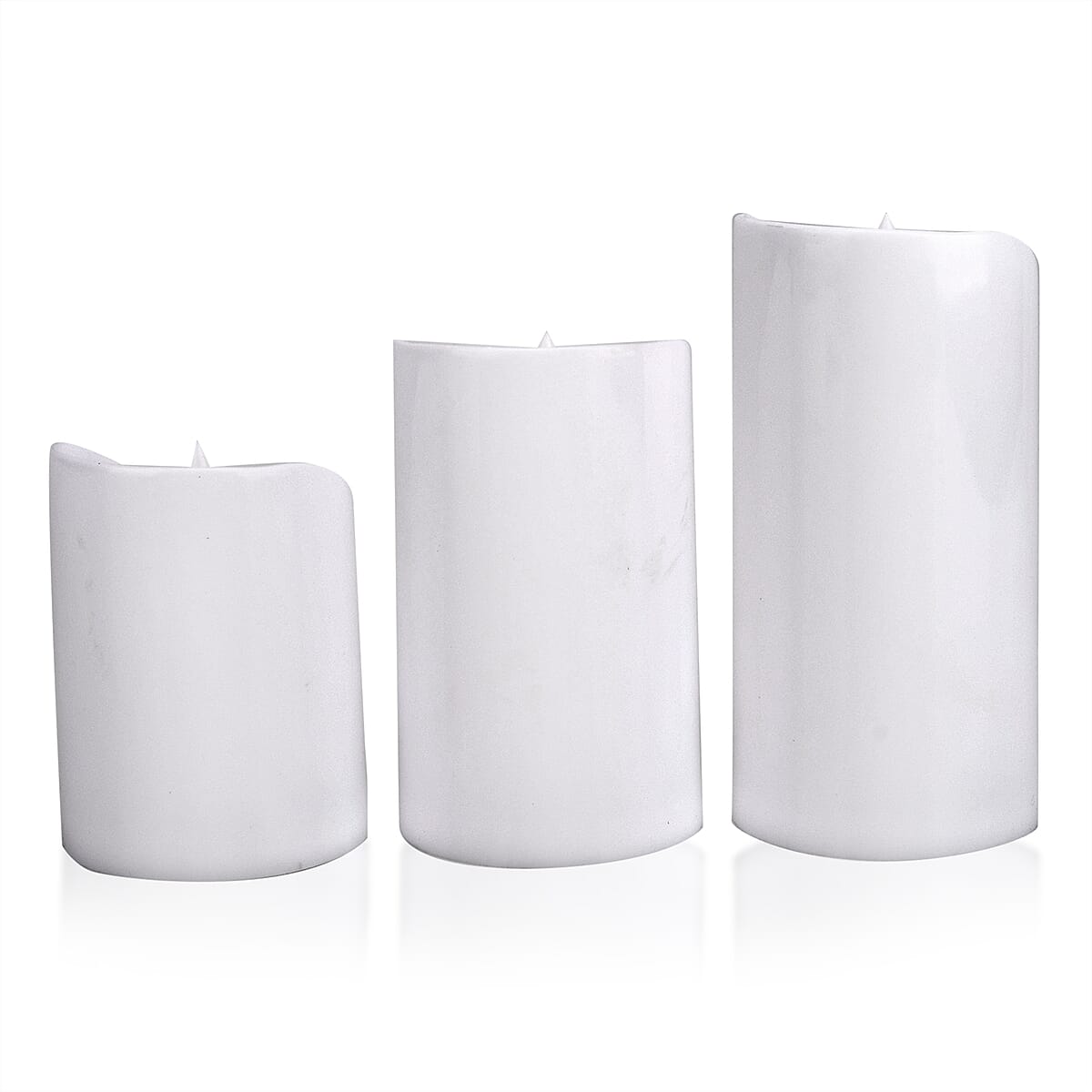 Livmore White 3pcs Set Candle Light (3xAAA Not Included) image number 4