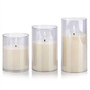 Livmore Gray 3pcs Set Candle Light (3xAAA Not Included)