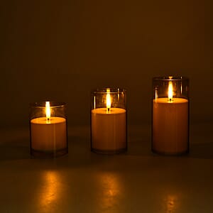Livmore Gray 3pcs Set Candle Light (3xAAA Not Included)