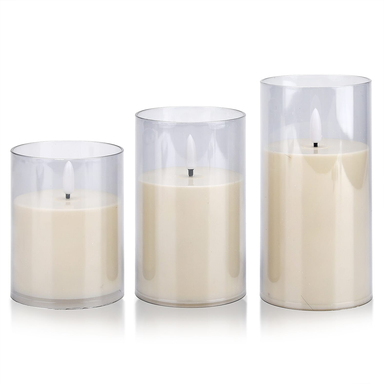 Livmore Gray 3pcs Set Candle Light (3xAAA Not Included)