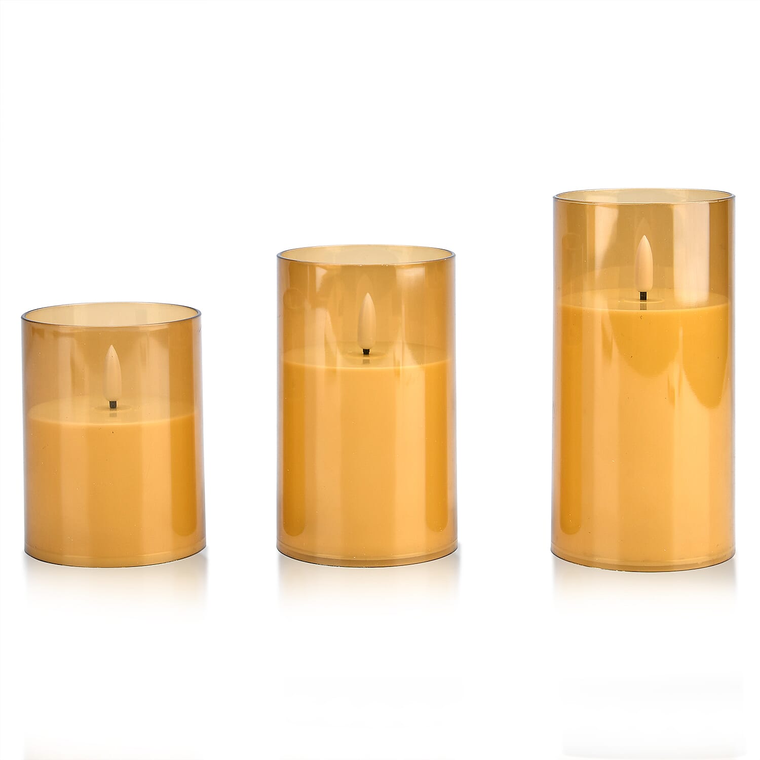 Livmore Gold 3pcs Set Candle Light (3xAAA Not Included)