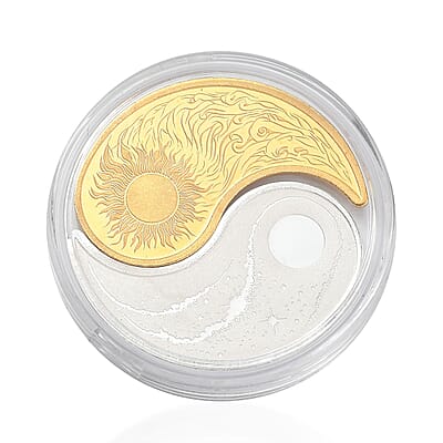 999 Fine Silver Two Tone Yin-Yang Coin (10 g)