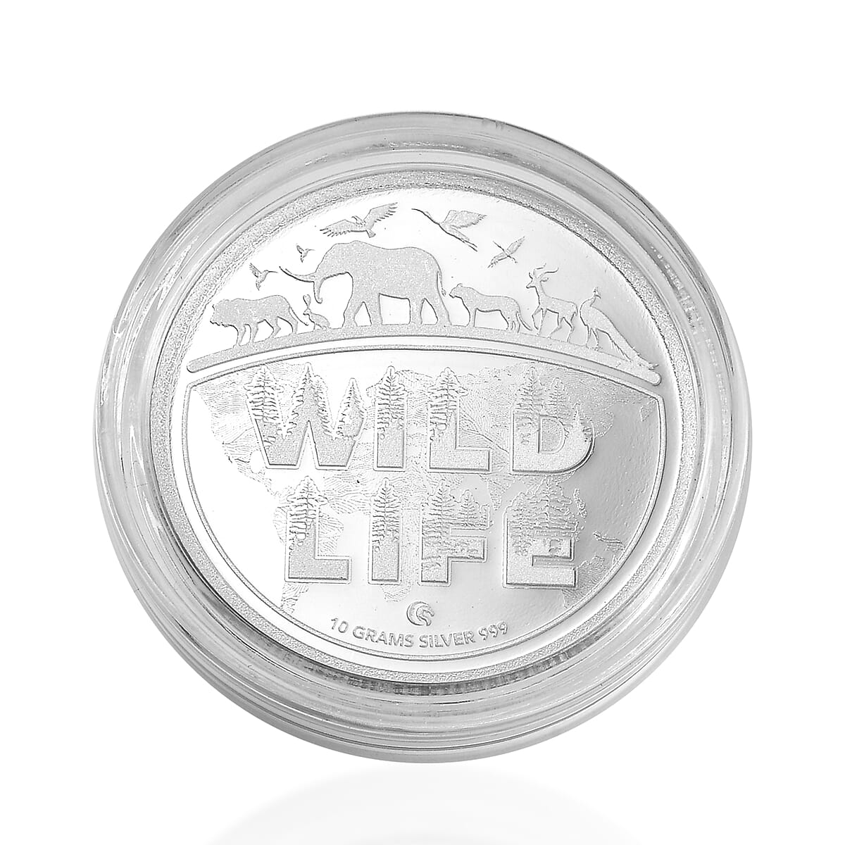 999 Fine Silver Wildlife Rhinoceros with Calf Coin (10 g) image number 2