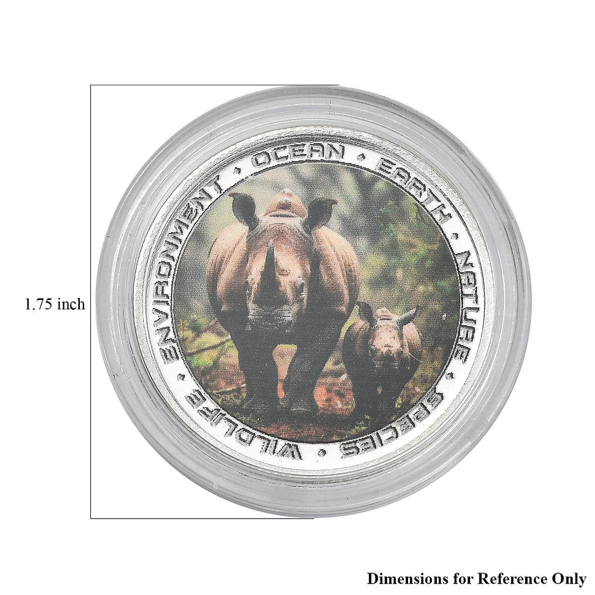 999 Fine Silver Wildlife Rhinoceros with Calf Coin (10 g) image number 4