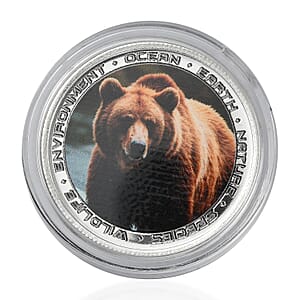 999 Fine Silver Wildlife Brown Bear Coin (10 g)