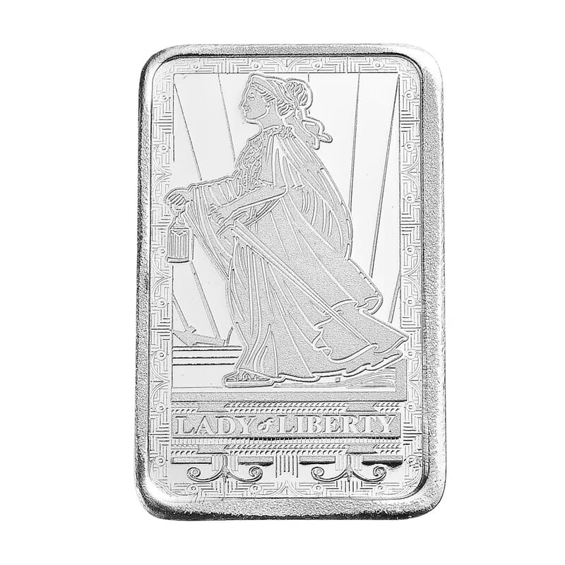 999 Fine Silver Lady & Liberty Bar 10 Grams
