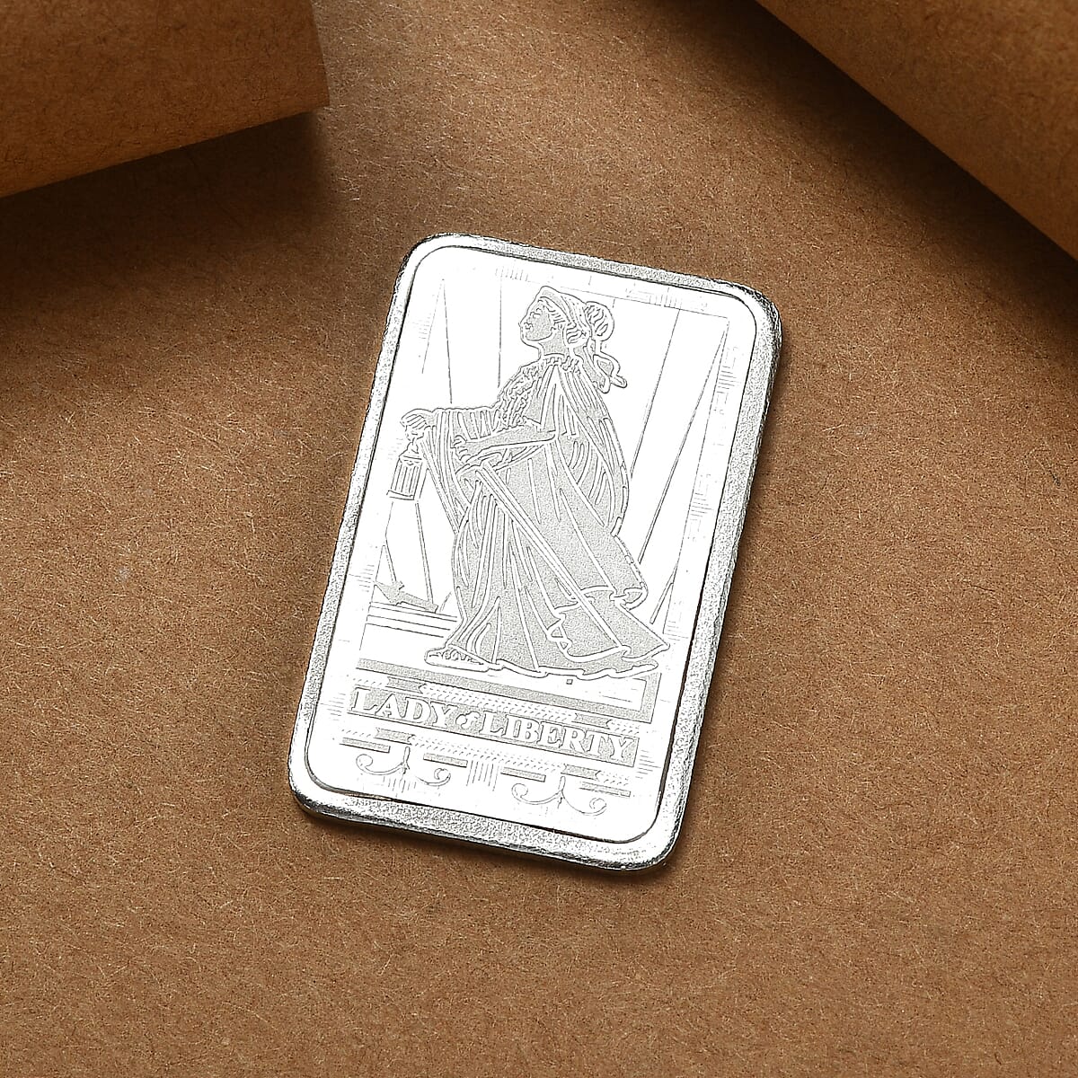 999 Fine Silver Lady & Liberty Embossed Bar (10 g) image number 1
