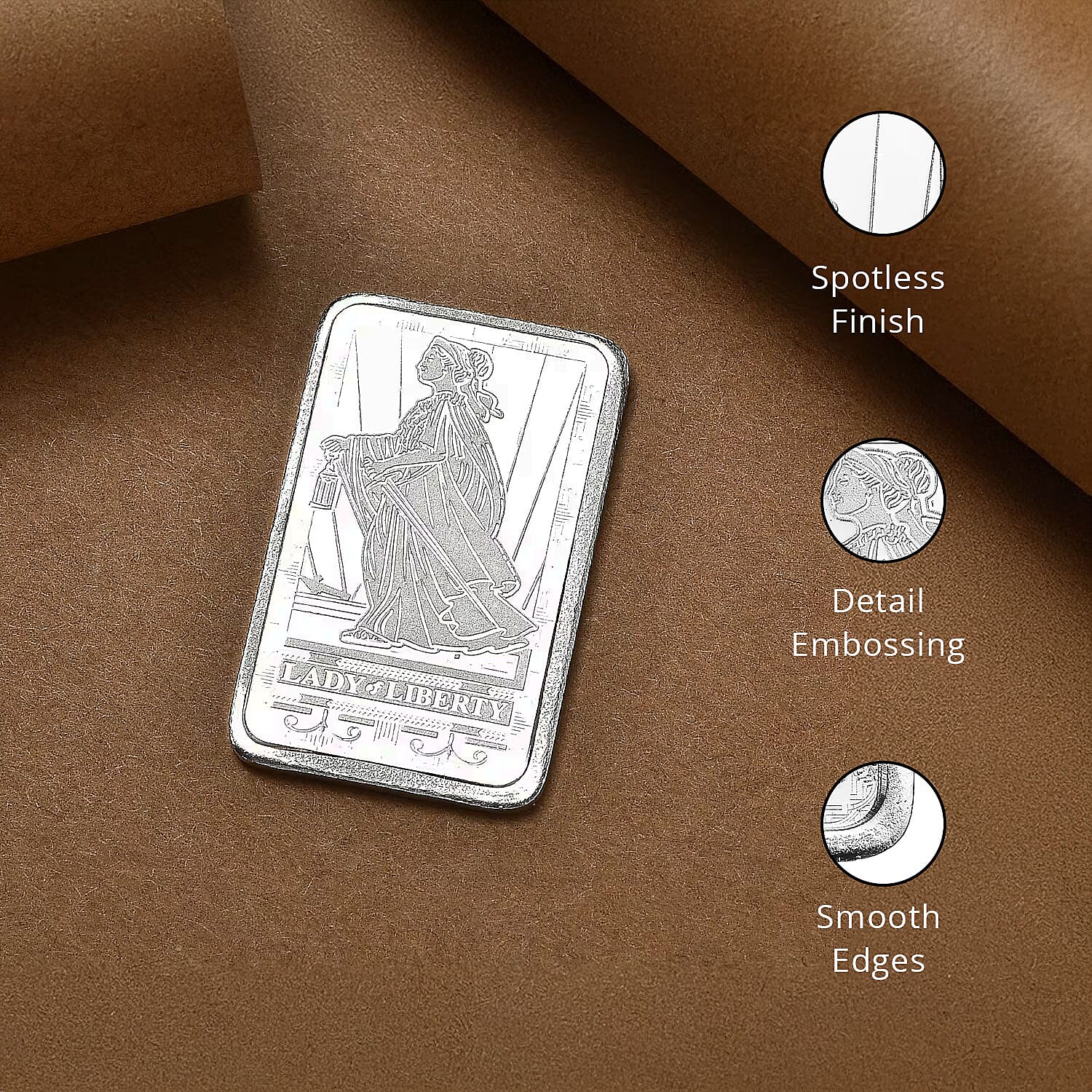 999 Fine Silver Lady & Liberty Bar 10 Grams