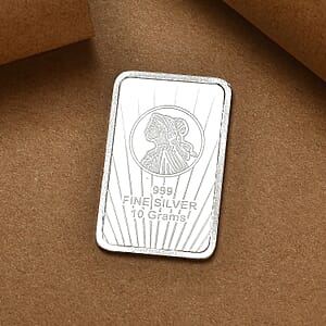 999 Fine Silver Lady & Liberty Embossed Bar 10 Grams