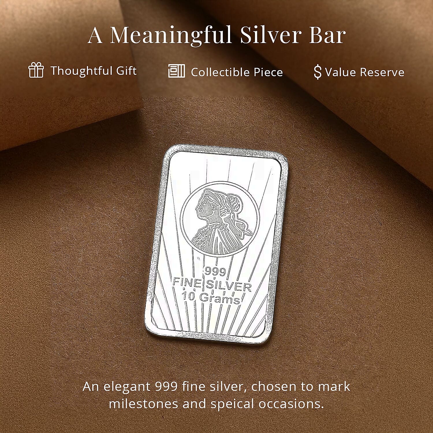 999 Fine Silver Lady & Liberty Bar 10 Grams
