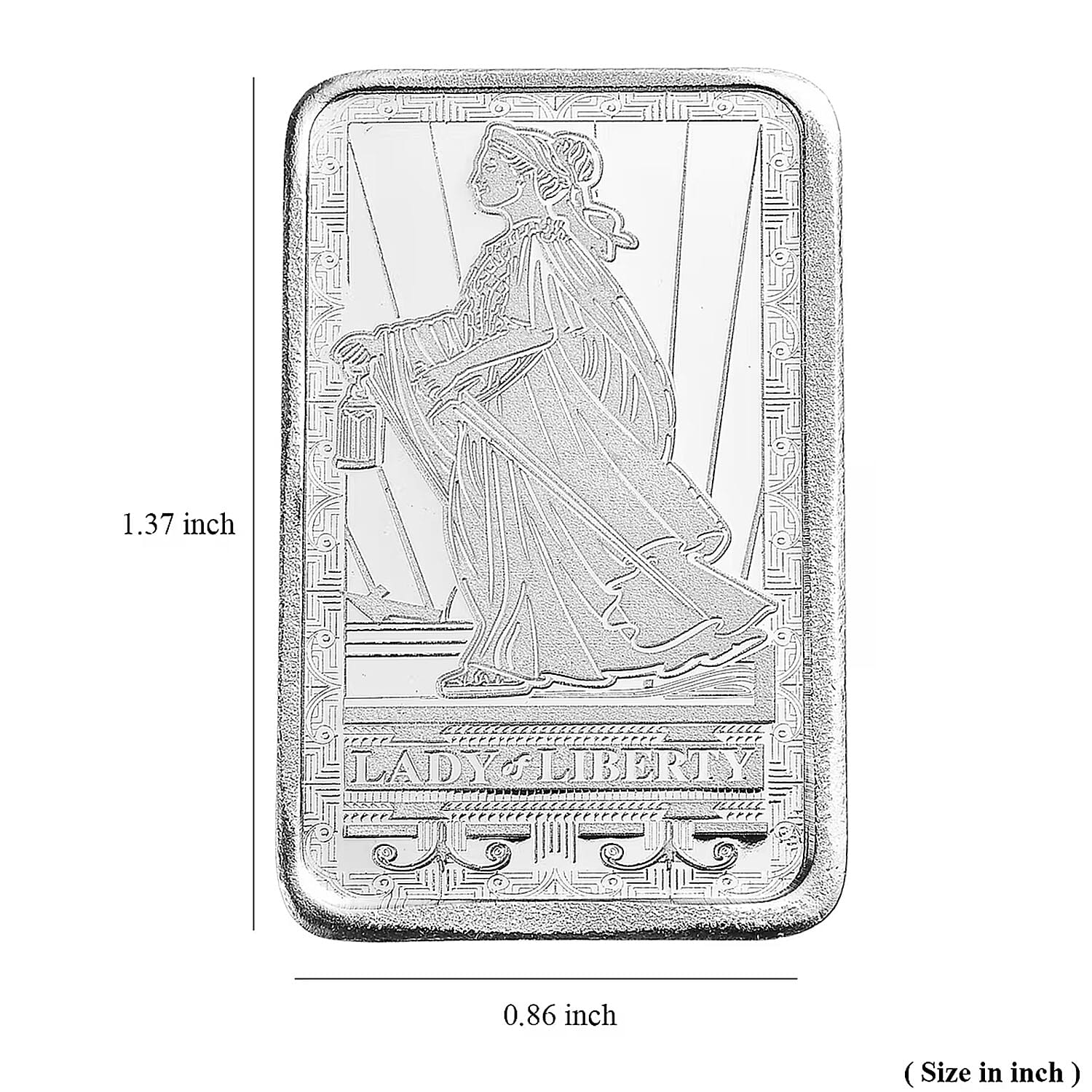 999 Fine Silver Lady & Liberty Bar 10 Grams