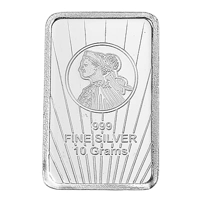 999 Fine Silver Lady & Liberty Bar 10 Grams