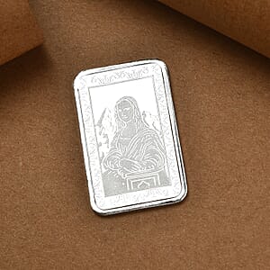999 Fine Silver Mona Lisa Embossed Bar 10 Grams