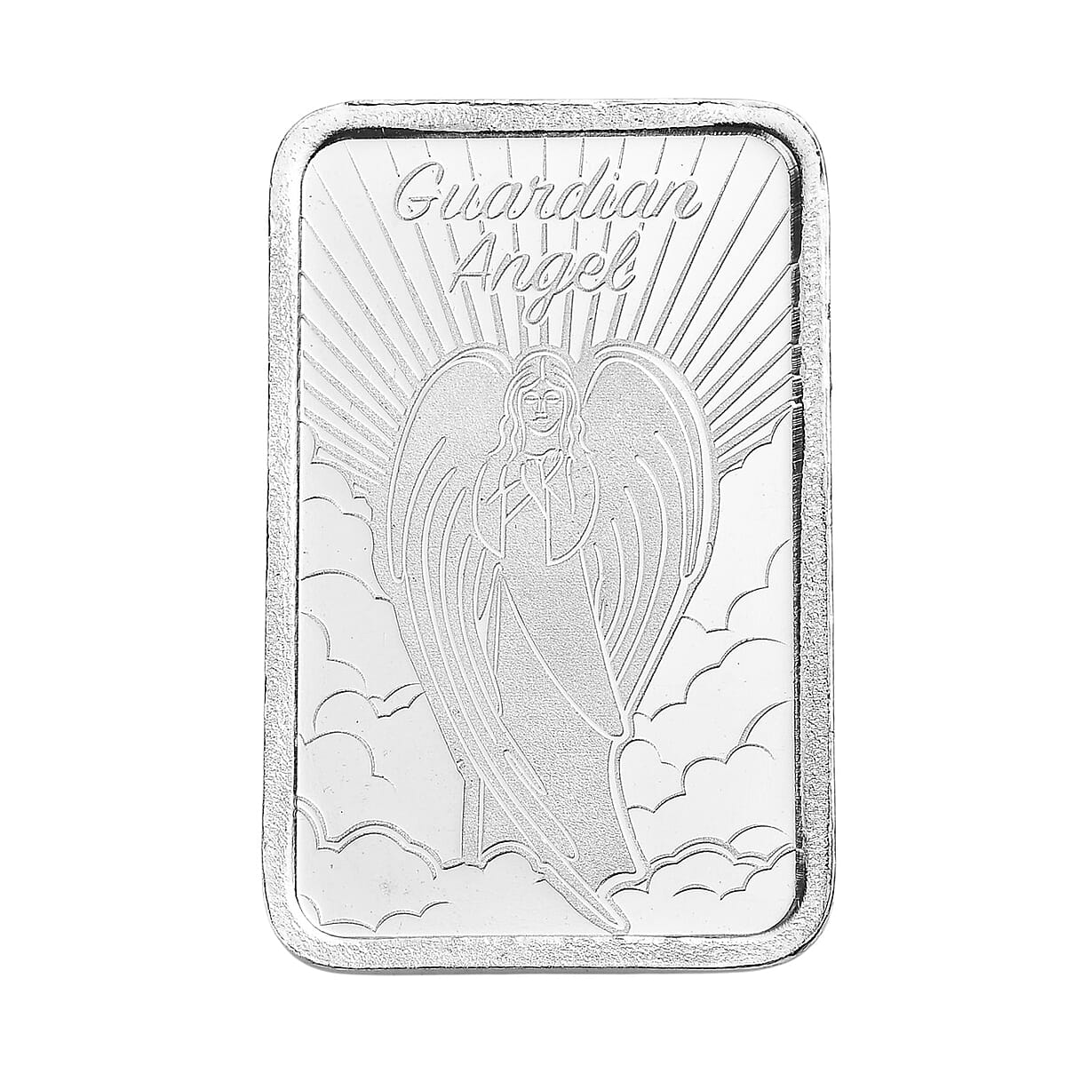 999 Fine Silver Guardian Angel Embossed Bar (10 g) image number 0