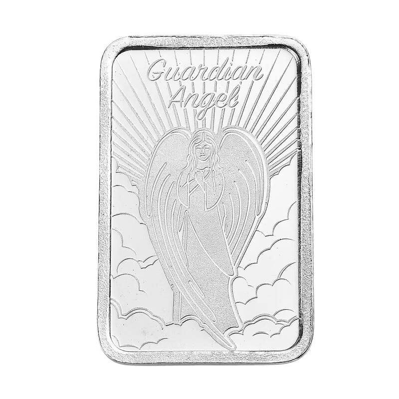 999 Fine Silver Guardian Angel Bar 10 Grams