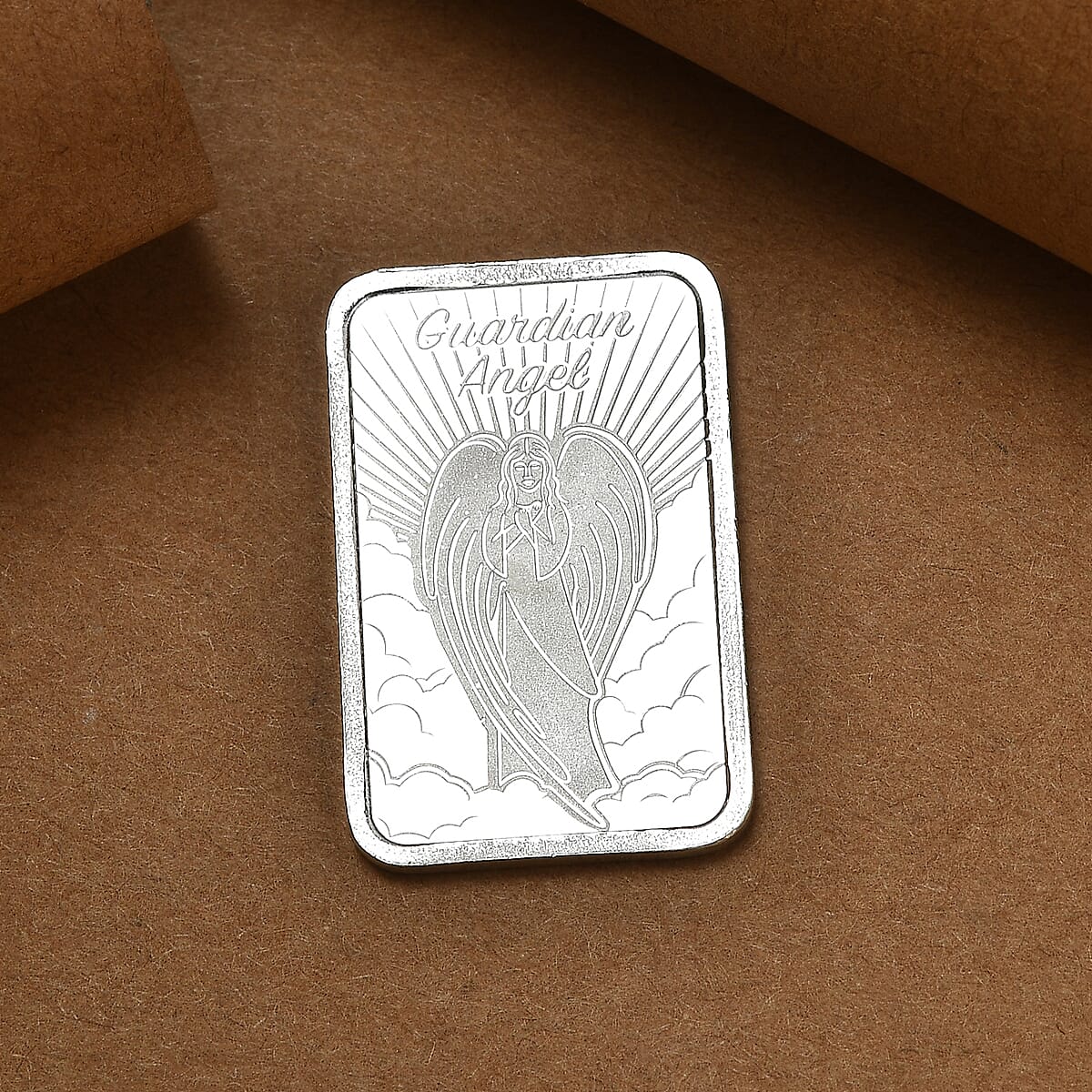 999 Fine Silver Guardian Angel Embossed Bar (10 g) image number 1