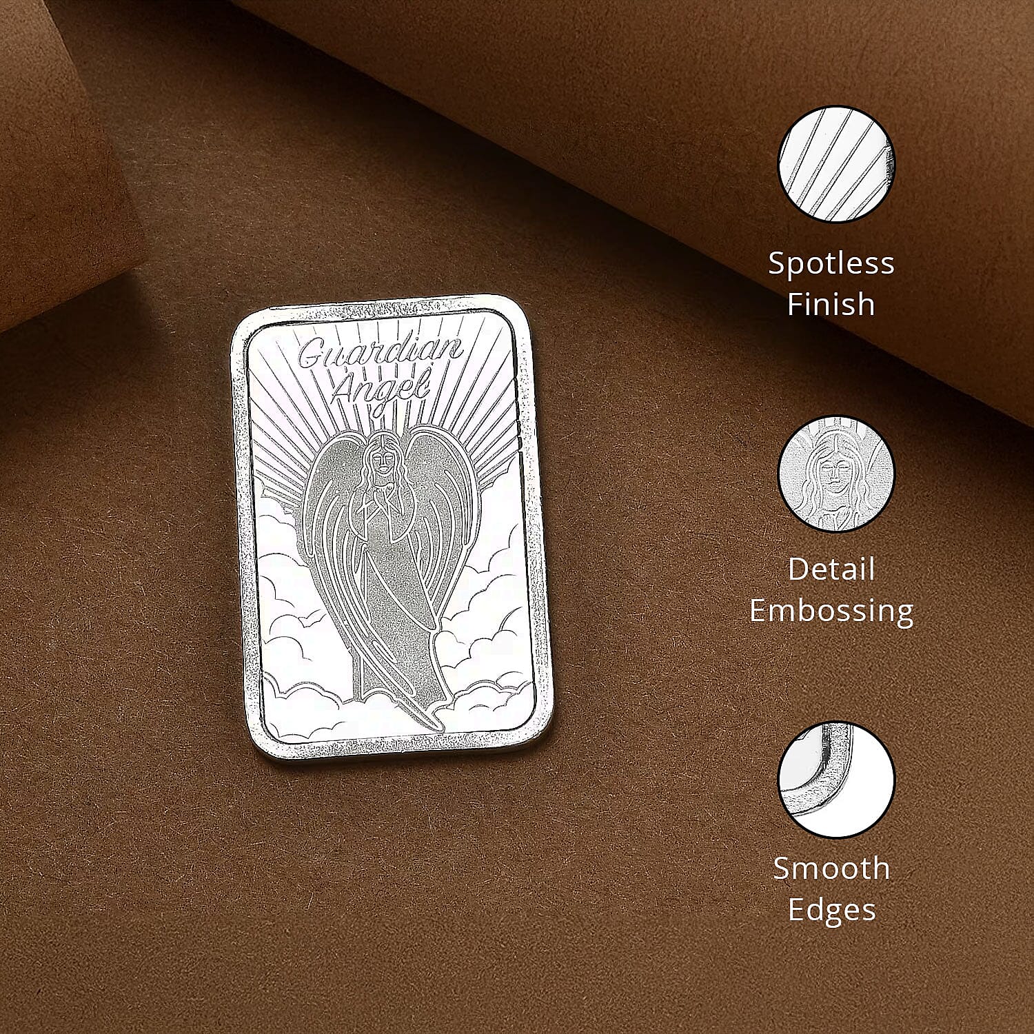 999 Fine Silver Guardian Angel Bar 10 Grams