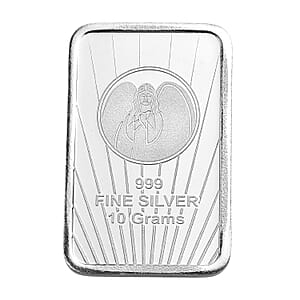 999 Fine Silver Guardian Angel Embossed Bar (10 g) (Del. in 10-12 Days)