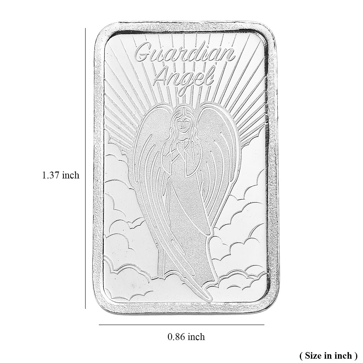 999 Fine Silver Guardian Angel Embossed Bar (10 g) image number 4
