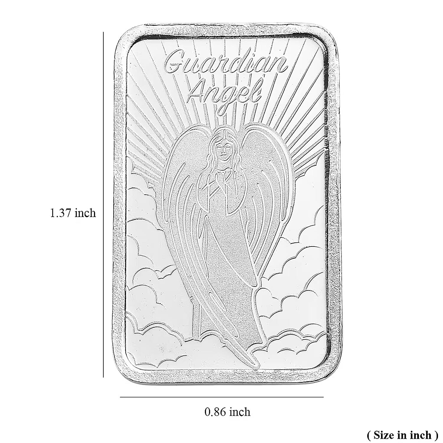 999 Fine Silver Guardian Angel Bar 10 Grams